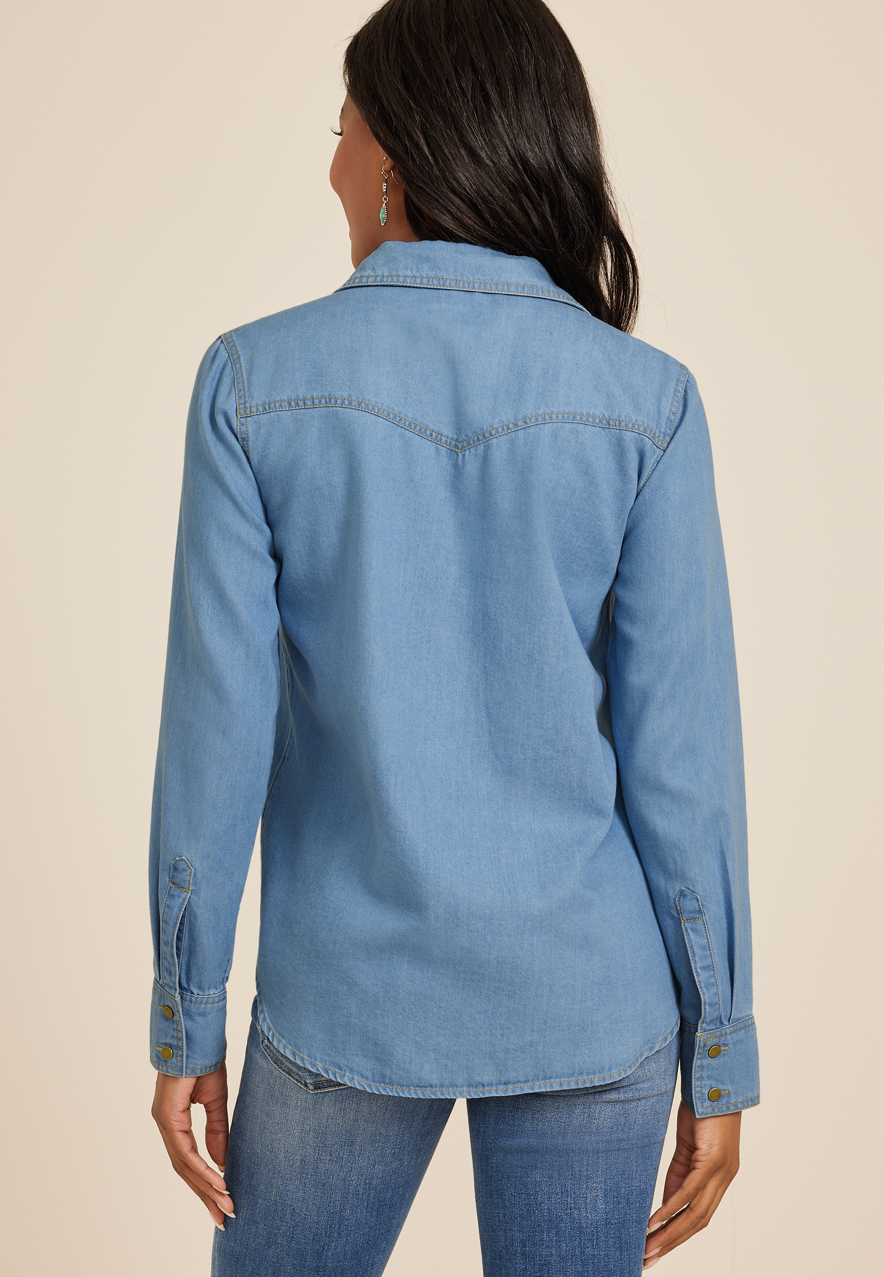 Utility Relaxed Button Down Shirt, C1187, large