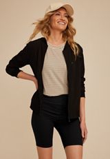 High Rise Luxe 8in Biker Short, BLACK, small