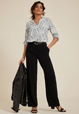 Atwood 3/4 Sleeve Popover Blouse, C2138, small
