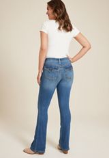 Crosshatch Mid Rise Thick Stitch Bootcut Jean, C3337, small