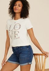 m jeans by maurices&trade; Dark Mid Rise Porkchop Pocket 5in Short, , small