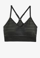 True Stretch Seamless Simple Strap Striped Bralette, C1756, small
