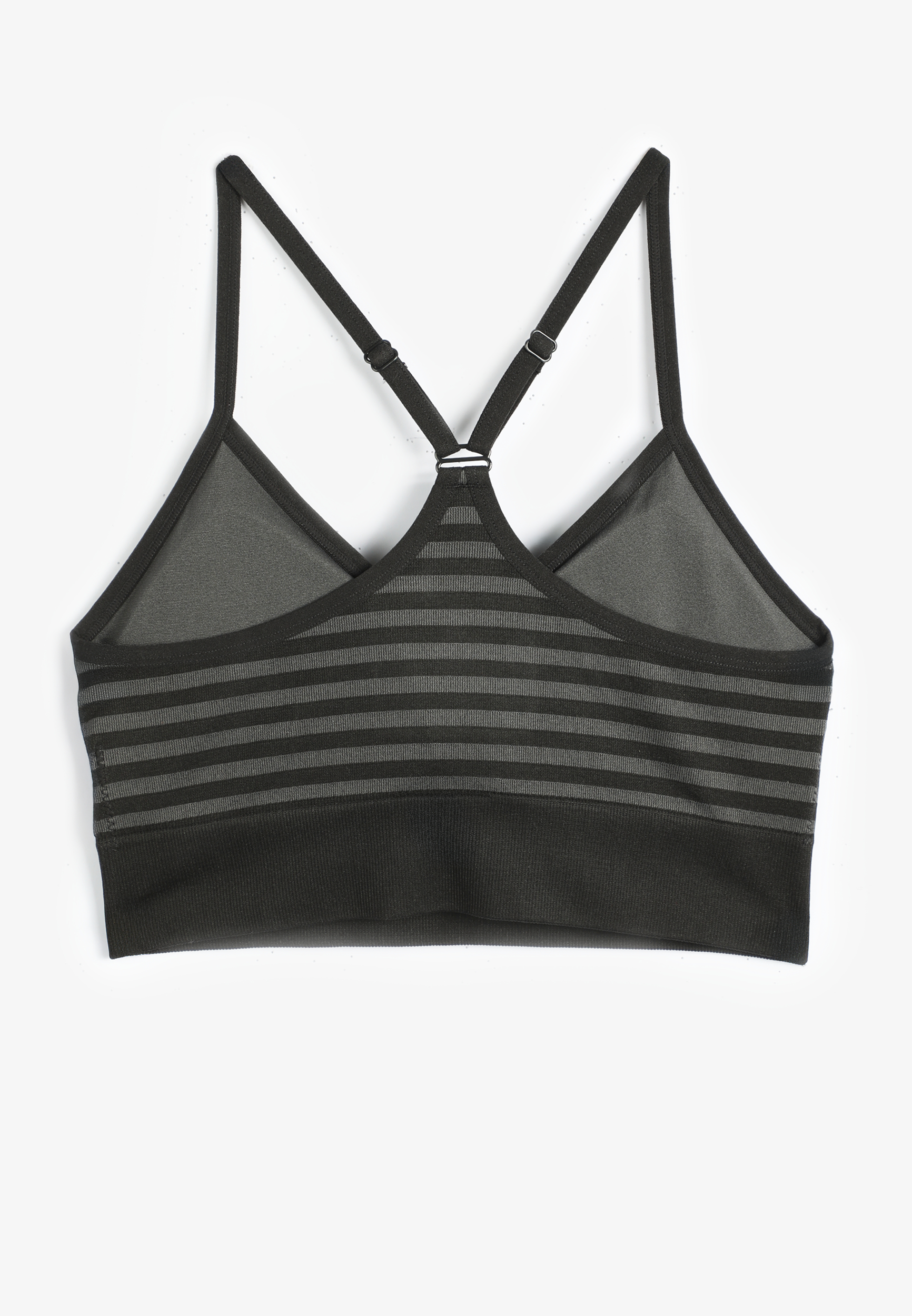 True Stretch Seamless Simple Strap Striped Bralette, C1756, large