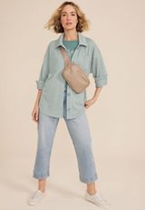 Wavy Ribbed Shacket, C9826, small