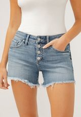 Silver Jeans Co.&reg; Mid Rise Button Fly 4in Boyfriend Short, , small