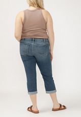 Plus Size Silver Jeans Co.&reg; Suki Curvy Mid Rise Luxe Stretch Capri, , small
