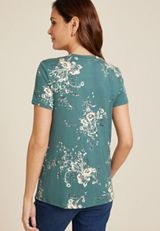 24/7 Kennedy Floral Crew Neck Tee, C4243, small