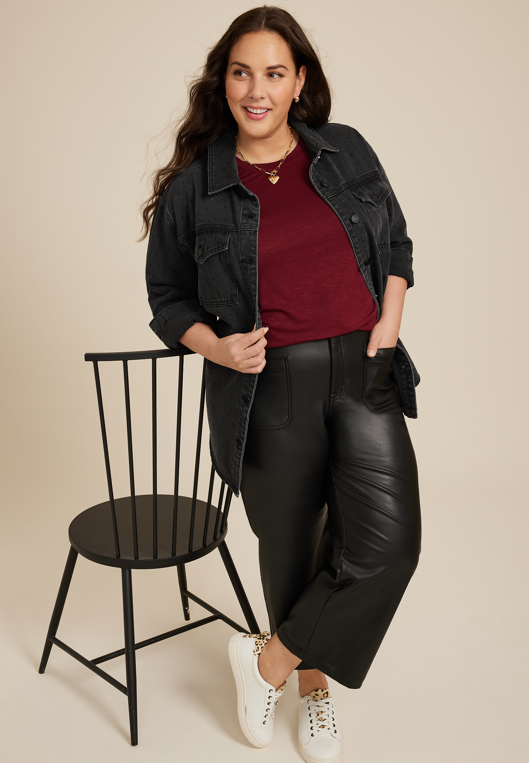 Plus Size 24/7 Kennedy Crew Neck Tee