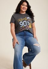 Plus Size Raised On 90s Country Classic Fit Graphic Tee, C1876, small