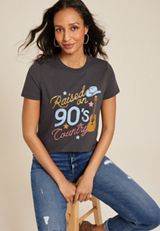 Raised On 90s Country Classic Fit Graphic Tee, , small