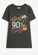 Raised On 90s Country Classic Fit Graphic Tee, , small