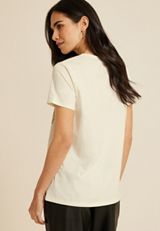 MTV Classic Fit Graphic Tee, ECRU, small