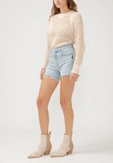 Silver Jeans Co.&reg; Sure Thing High Rise Frayed Hem 4.5in Short, , small