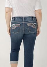 Plus Size Silver Jeans Co.&reg; Suki Curvy Mid Rise Americana Cuffed Hem Capri, C258, small