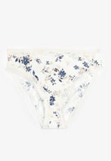 True Stretch High Waist Jersey Floral Bikini Panty, C1524, small