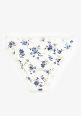 True Stretch High Waist Jersey Floral Bikini Panty, C1524, small