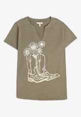 Western Floral Boots Classic Fit Graphic Tee, , small