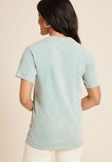 Floral Peace Relaxed Fit Graphic Tee, MINT, small
