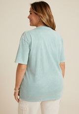 Plus Size Floral Peace Relaxed Fit Graphic Tee, C178, small