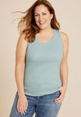 Plus Size 24/7 U Line Tank Top, C9826, small