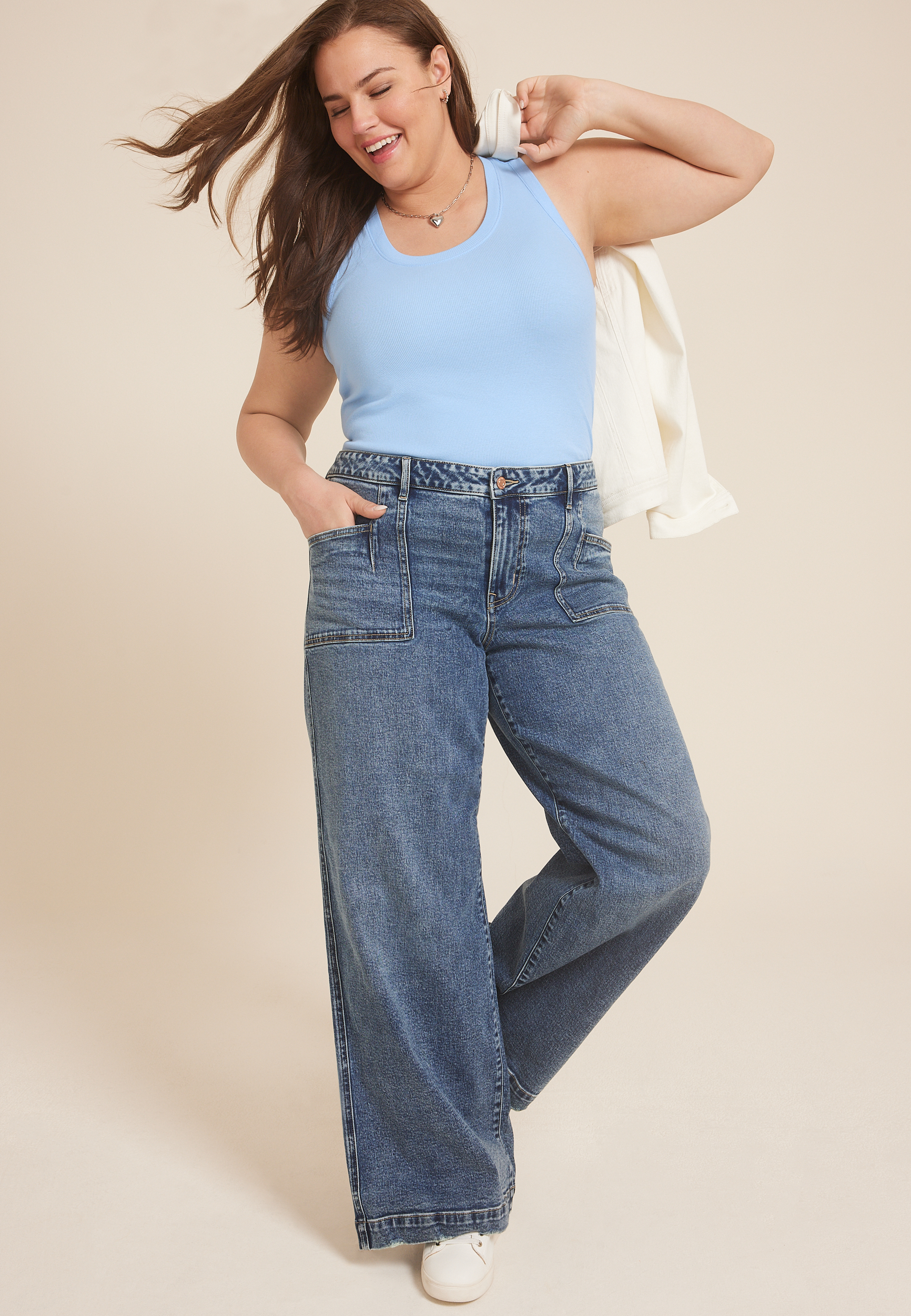 Plus Size 24/7 U Line Tank Top