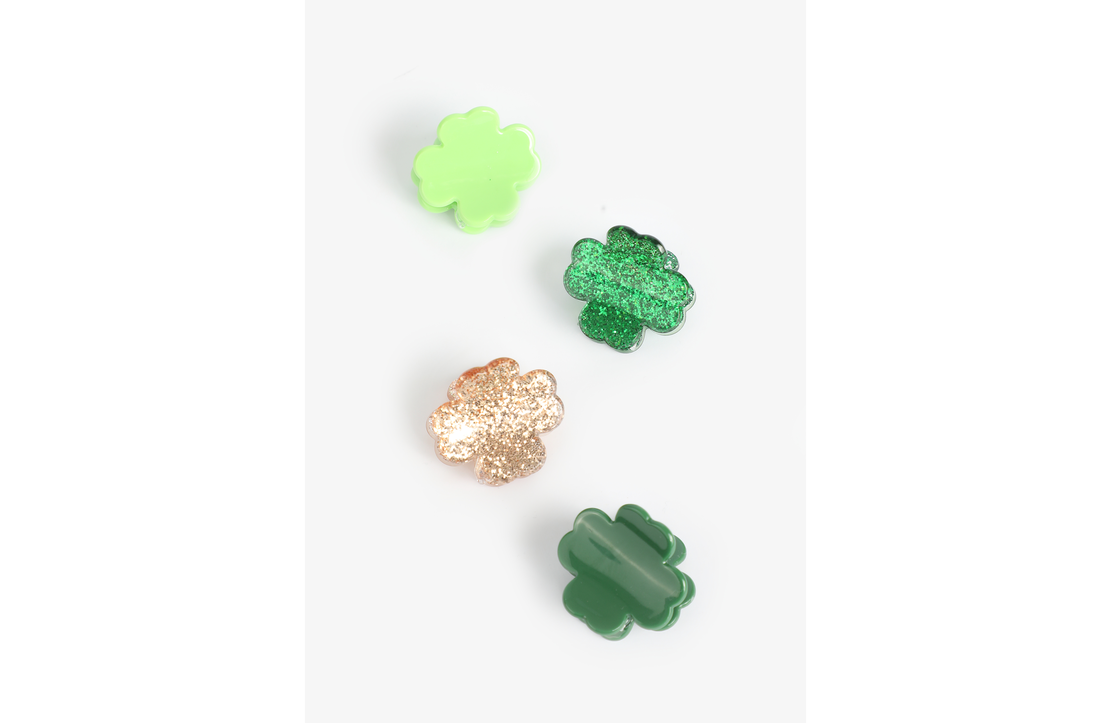 4 Pack Mini Clover Shaped Claw Hair Clips