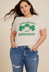 Plus Size Shamrocks And Shenanigans Classic Fit Graphic Tee, C2445, small
