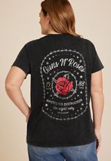 Plus  Size Guns N Roses Relaxed Fit Graphic Tee, C106, small