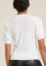 Scalloped Pointelle Cardigan, SUGAR SWIZZLE, small