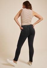 m jeans by maurices&trade; Black High Rise Ripped Double Button Ankle Jegging, , small