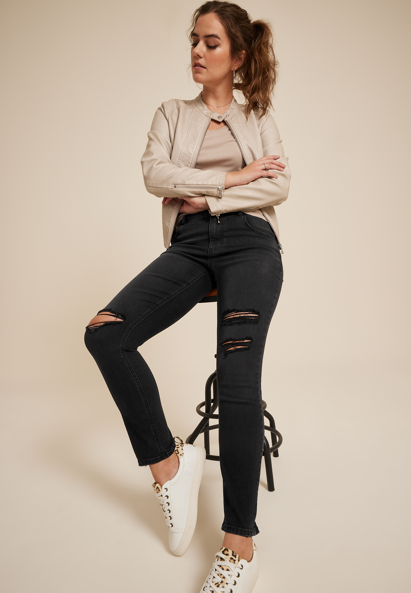 Cute Black Ripped Skinny Jeans Black Ripped Skinny Jeans Women&