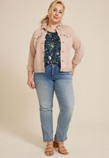 Plus Size Effortless Ruched Floral Tank Top, , small