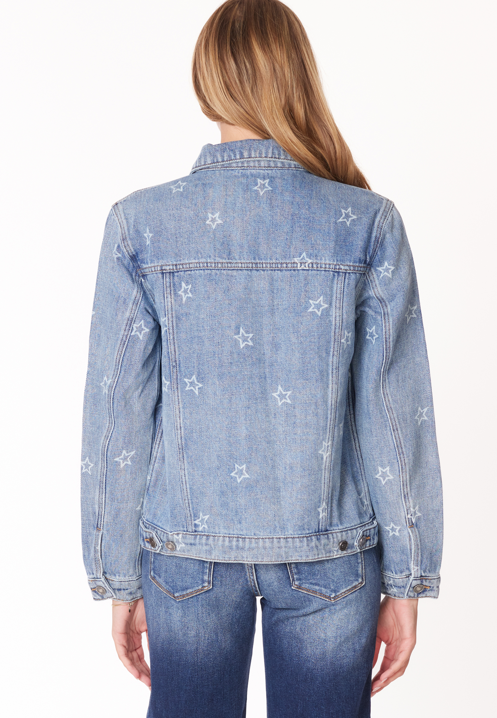 KanCan&trade; Star Denim Trucker Jacket, C2806, large