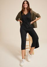 24/7 Tie Front Jumpsuit, C106, small