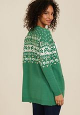 Shamrock Fair Isle Pocket Cardigan, C8268, small