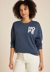Crochet Hope Relaxed Fit Sweatshirt, C1505, small