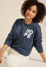 Crochet Hope Relaxed Fit Sweatshirt, C1505, small