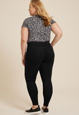Plus Size m jeans by maurices&trade; Black Mid Rise Jegging, C106, small