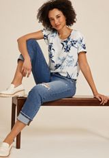 Delton Zipper Back Blouse, C2380, small
