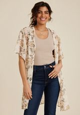 Floral Kimono, NATURAL COMBO, small