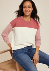 Wavy Ribbed Colorblock Tunic, C9187, small