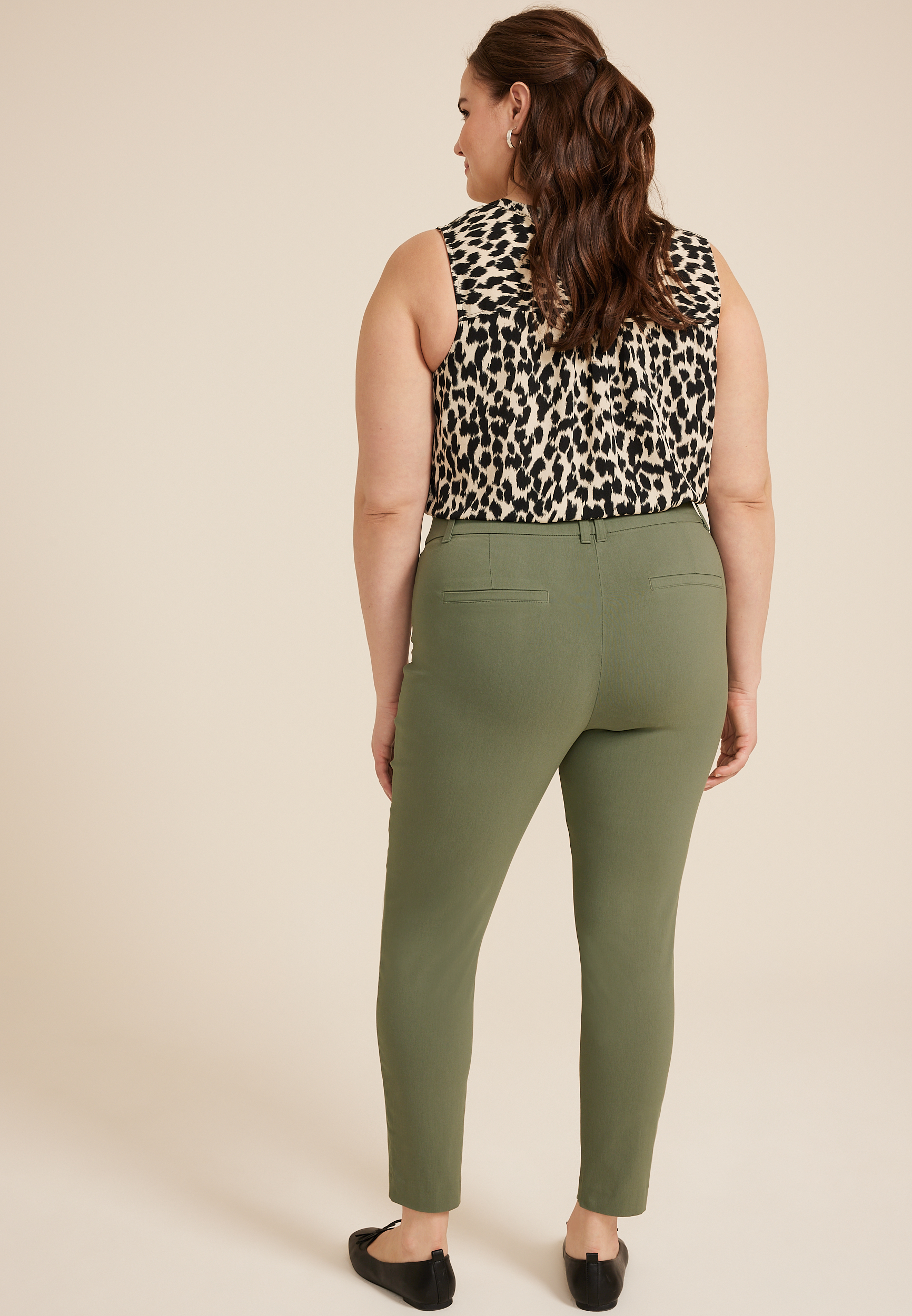 Plus Size Bengaline Mid Rise Skinny Pant, C4153, large