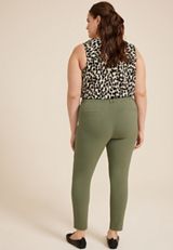 Plus Size Bengaline Mid Rise Skinny Pant, C4153, small