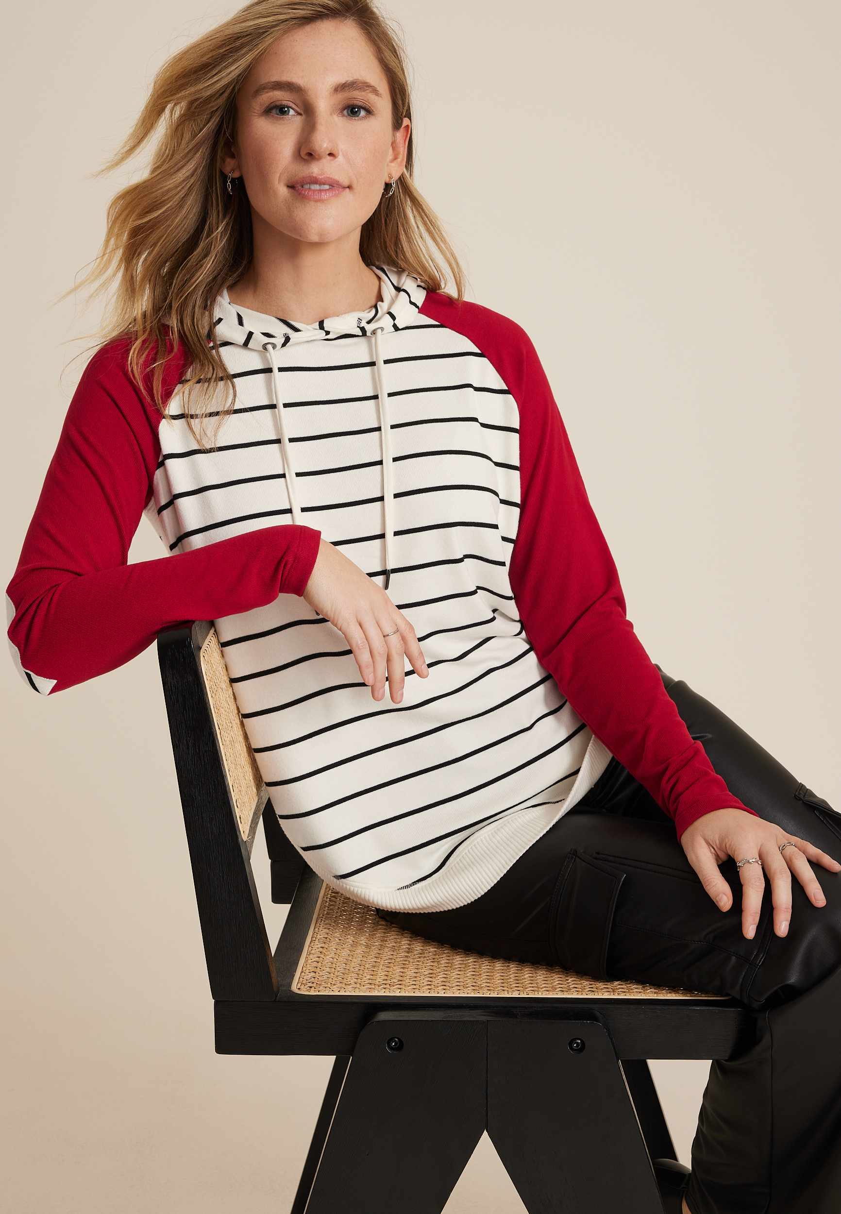 Haven Striped Colorblock Hoodie, C2380, large