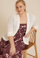 Plus Size Textured Cardigan, C4673, small