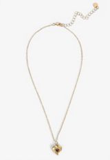 Gold Birthstone Heart Locket Pendant Necklace, C725, small