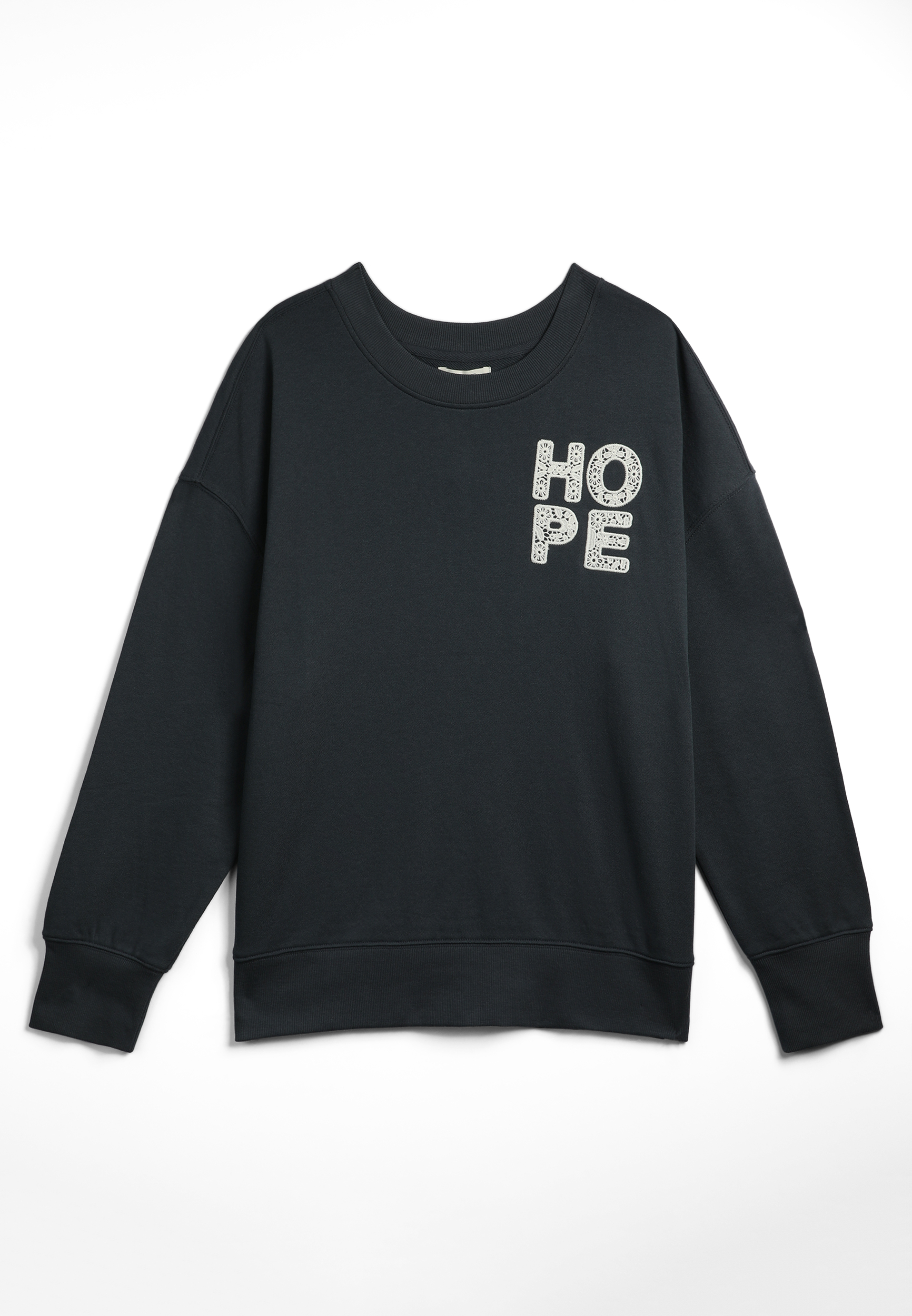 Plus Size Crochet Hope Relaxed Fit Sweatshirt, C1505, large