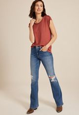 Braided Trim Dolman Tee, C9347, small