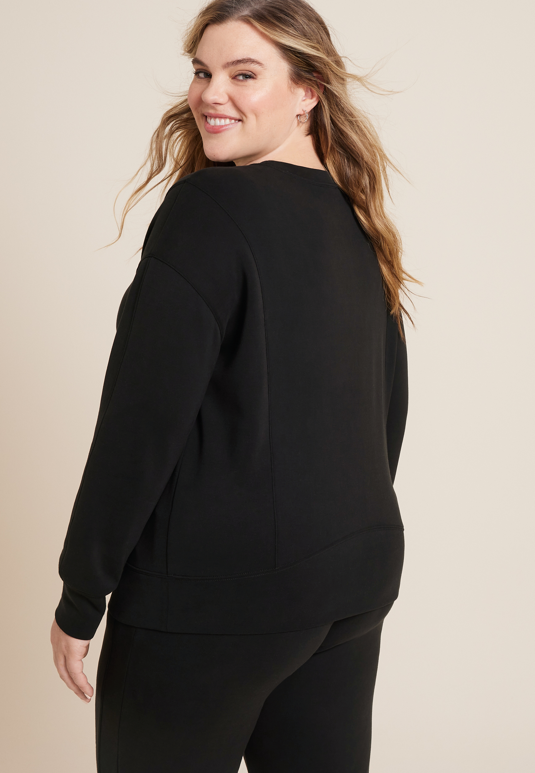 Plus Cloud Scuba Knit Crew Neck Sweatshirt