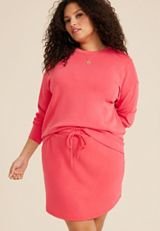 Plus Size Cloud Scuba Knit Crew Neck Sweatshirt, C9148, small